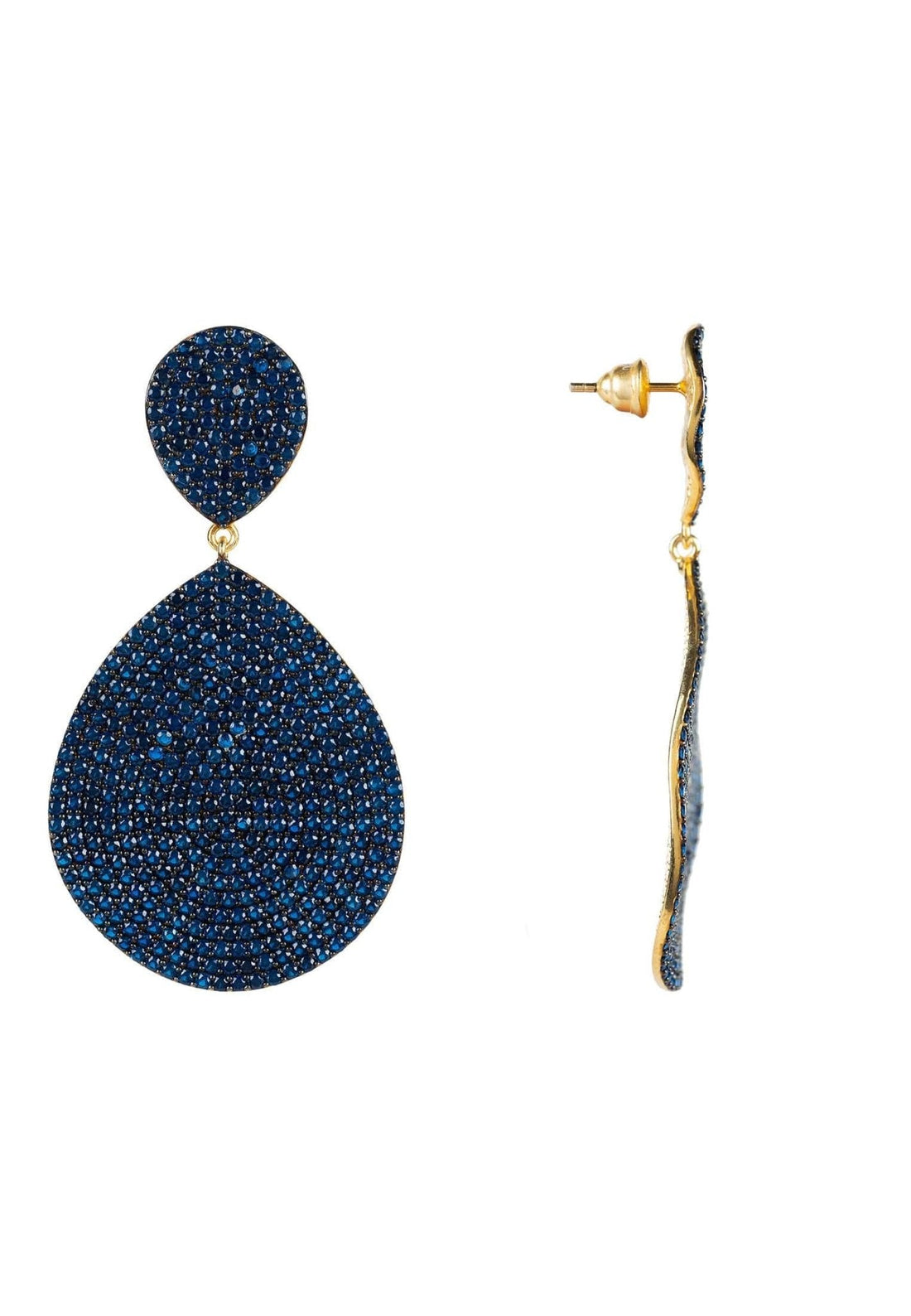 Monte Carlo Earrings Gold Sapphire Zircon