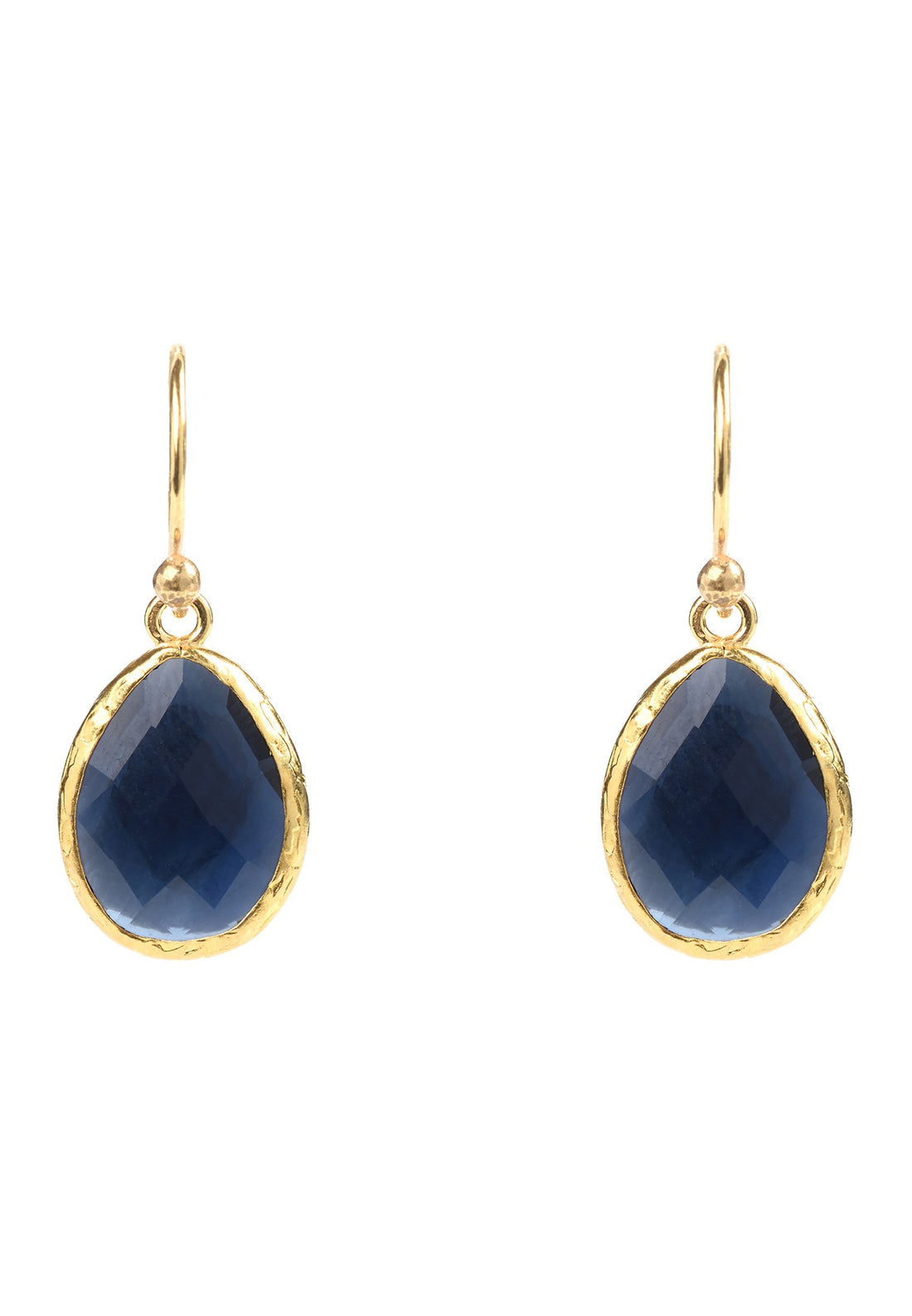 Petite Drop Earrings Sapphire Hydro Gold