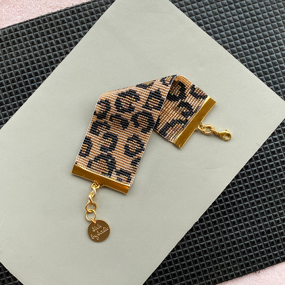 Leopard Print Cuff Bracelet