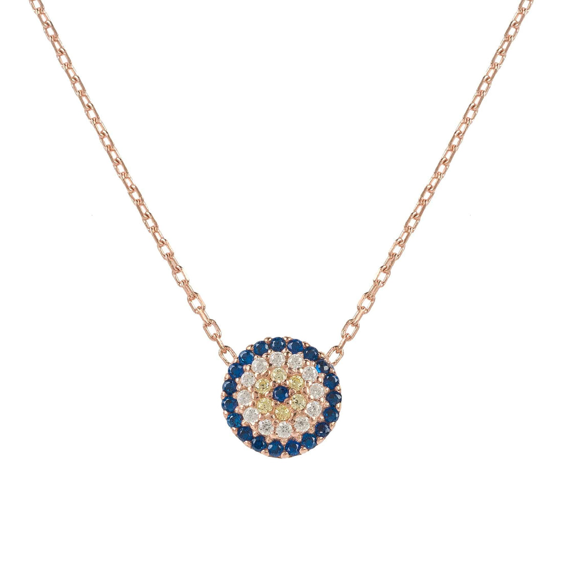 Evil Eye Necklace Rosegold