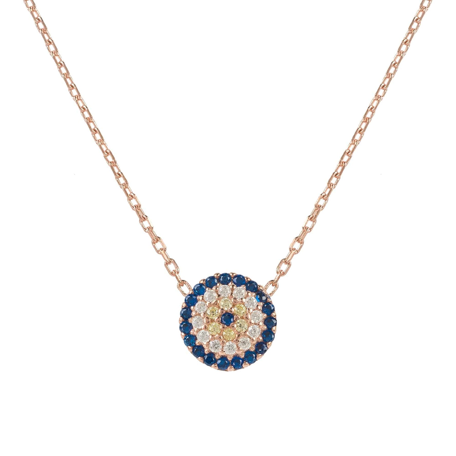 Evil Eye Necklace Rosegold