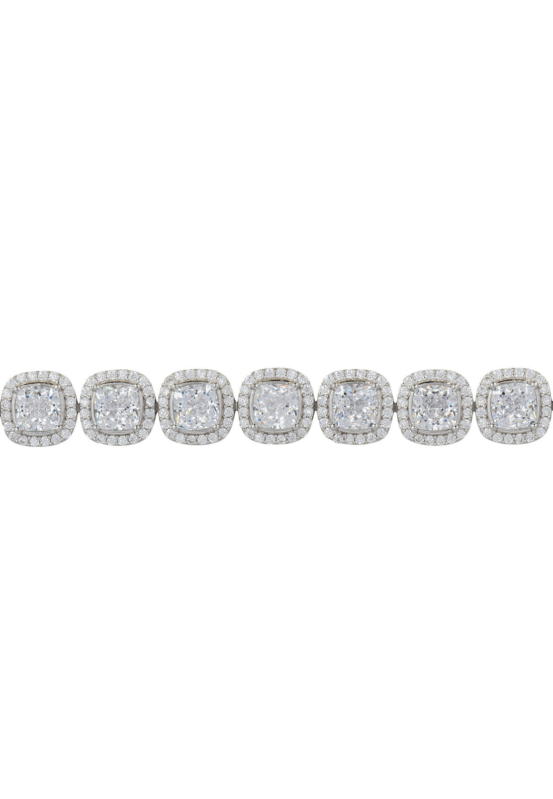 Charleston Art Deco Tennis Bracelet Silver