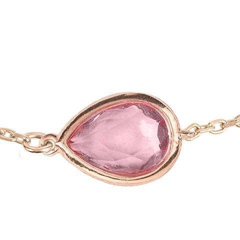 Pisa Mini Teardrop Bracelet Rosegold Pink Tourmaline