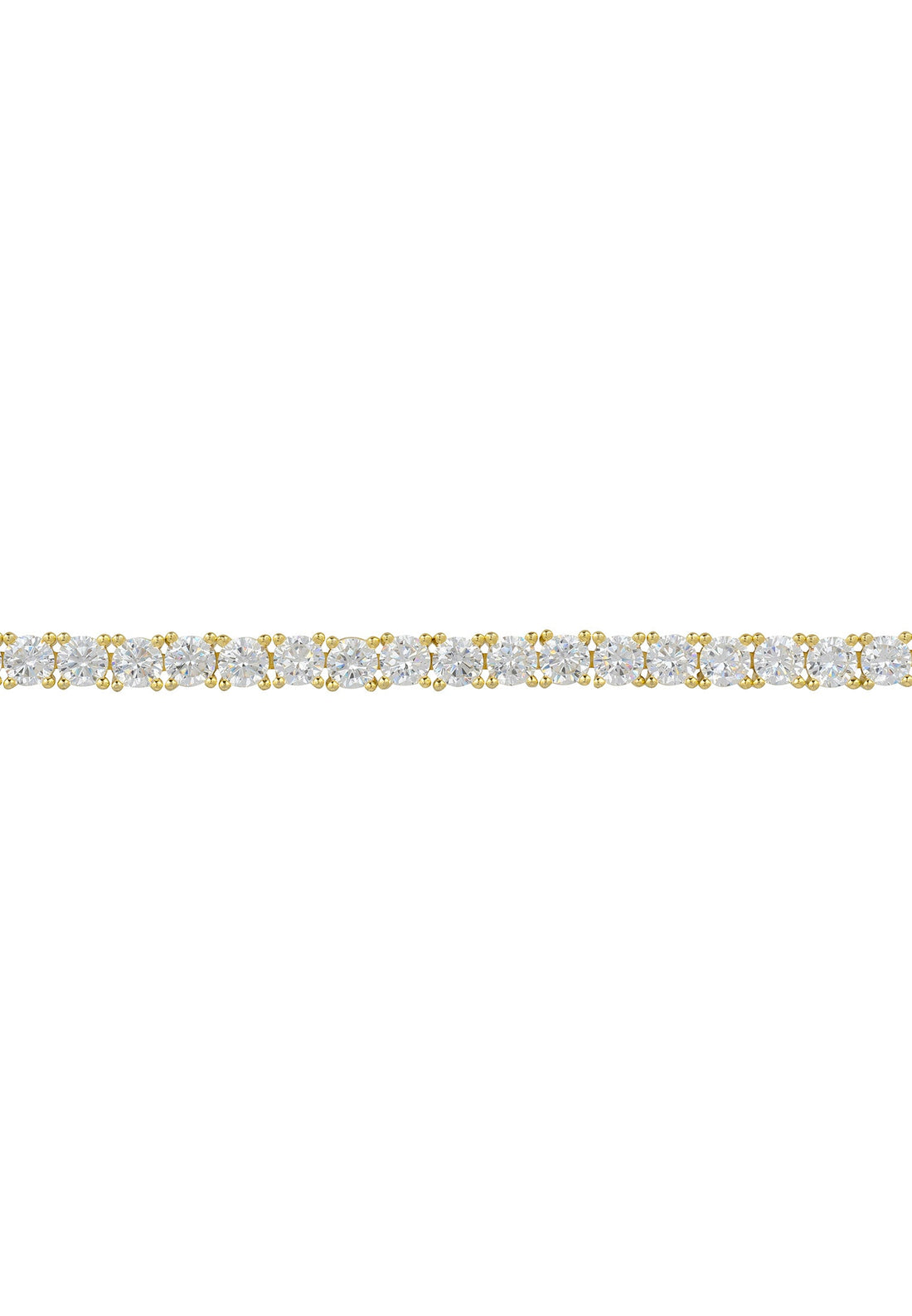 Simulated Diamond Tennis Bracelet Gold