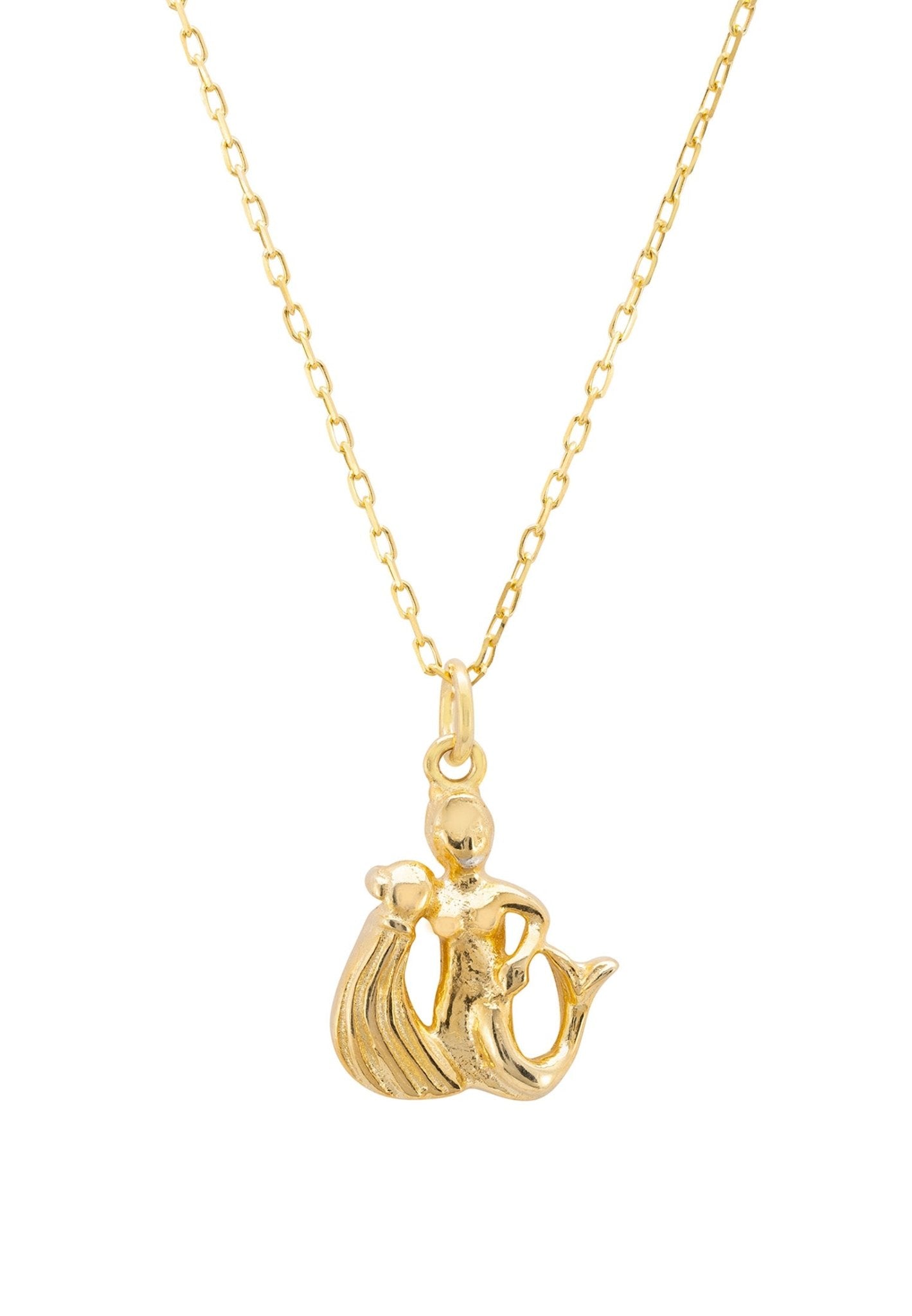 Zodiac Star Sign Necklace Gold Aquarius