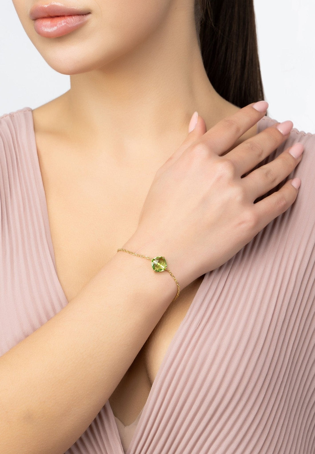 Empress Gemstone Bracelet Gold Peridot