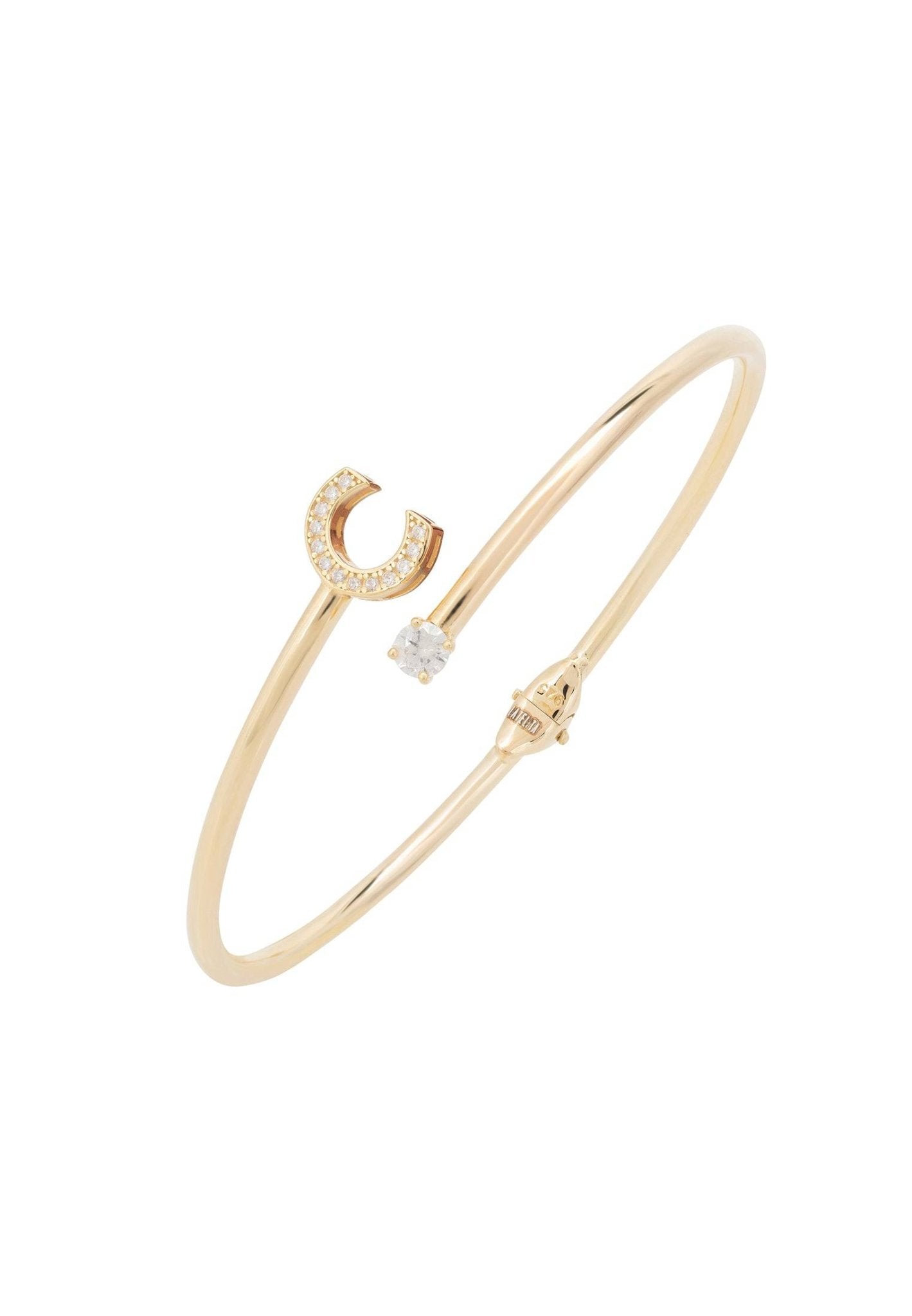 Initial Bangle Gold C