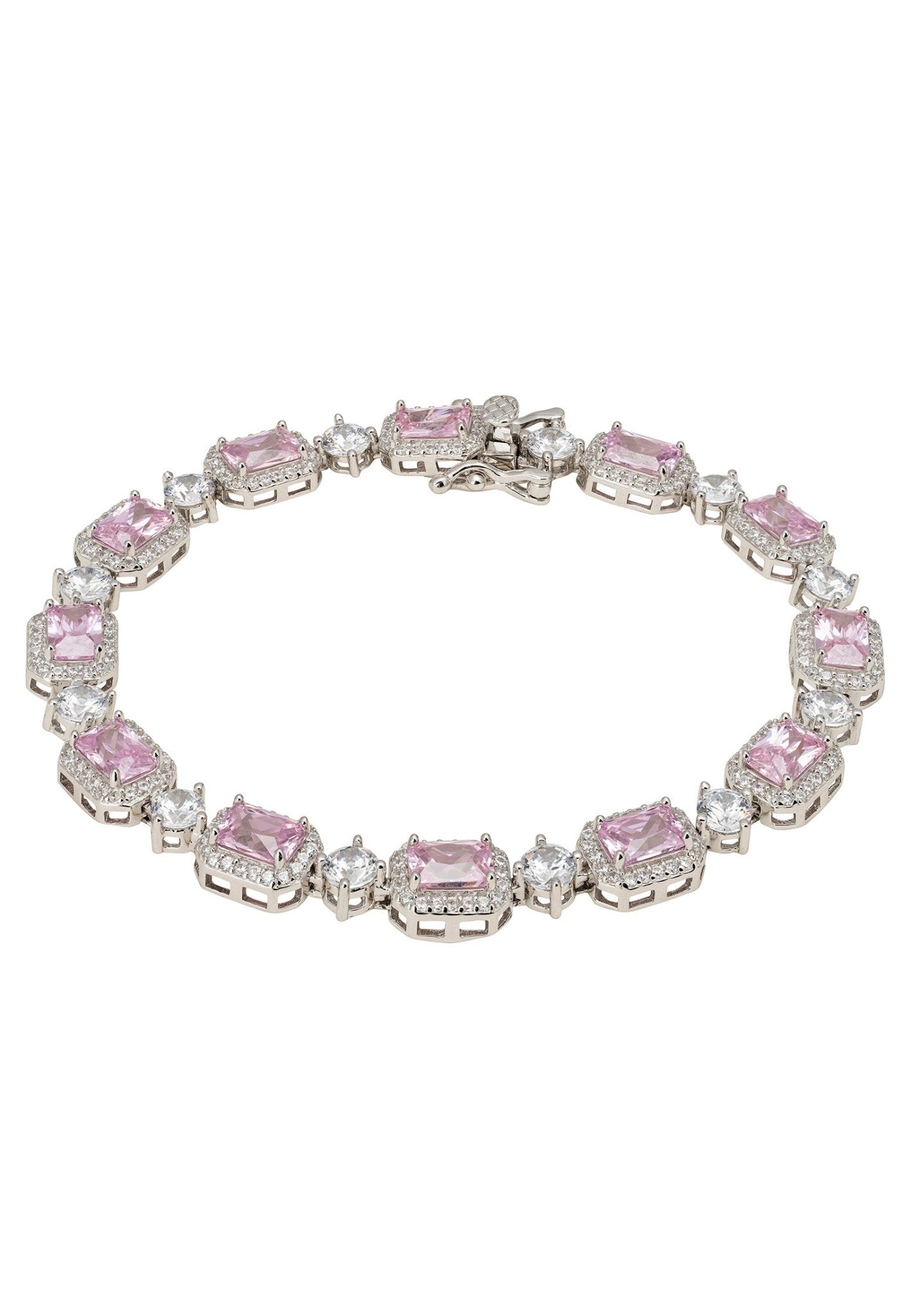 Elena Gemstone Bracelet Morganite Silver