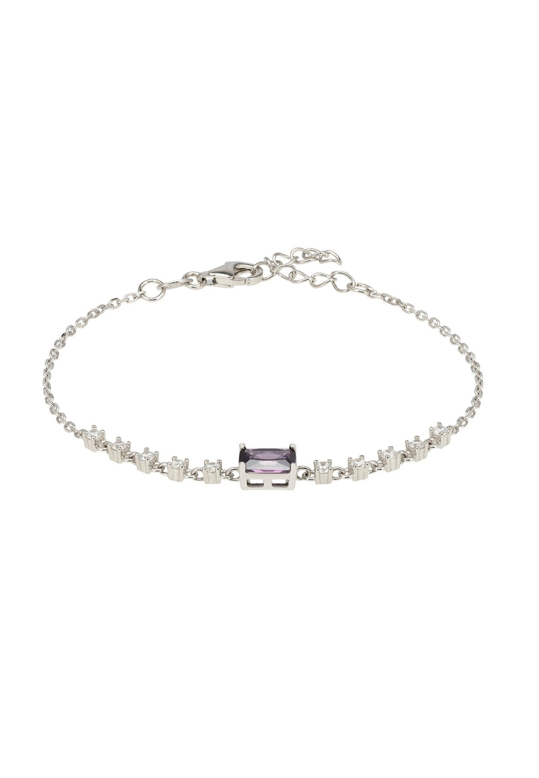 Claudia Gemstone Bracelet Silver Lilac Amethyst