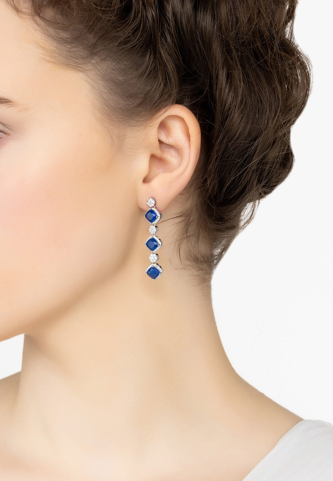 Elena Drop Earrings Tanzanite Silver