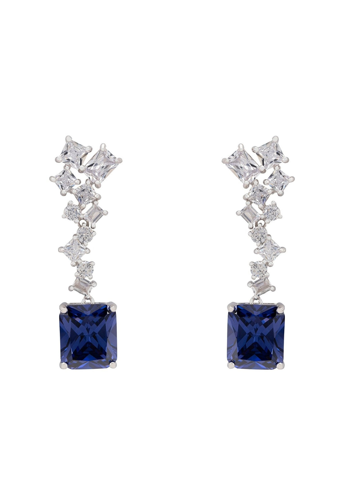 Diana Tanzanite Drop Earrings Silver