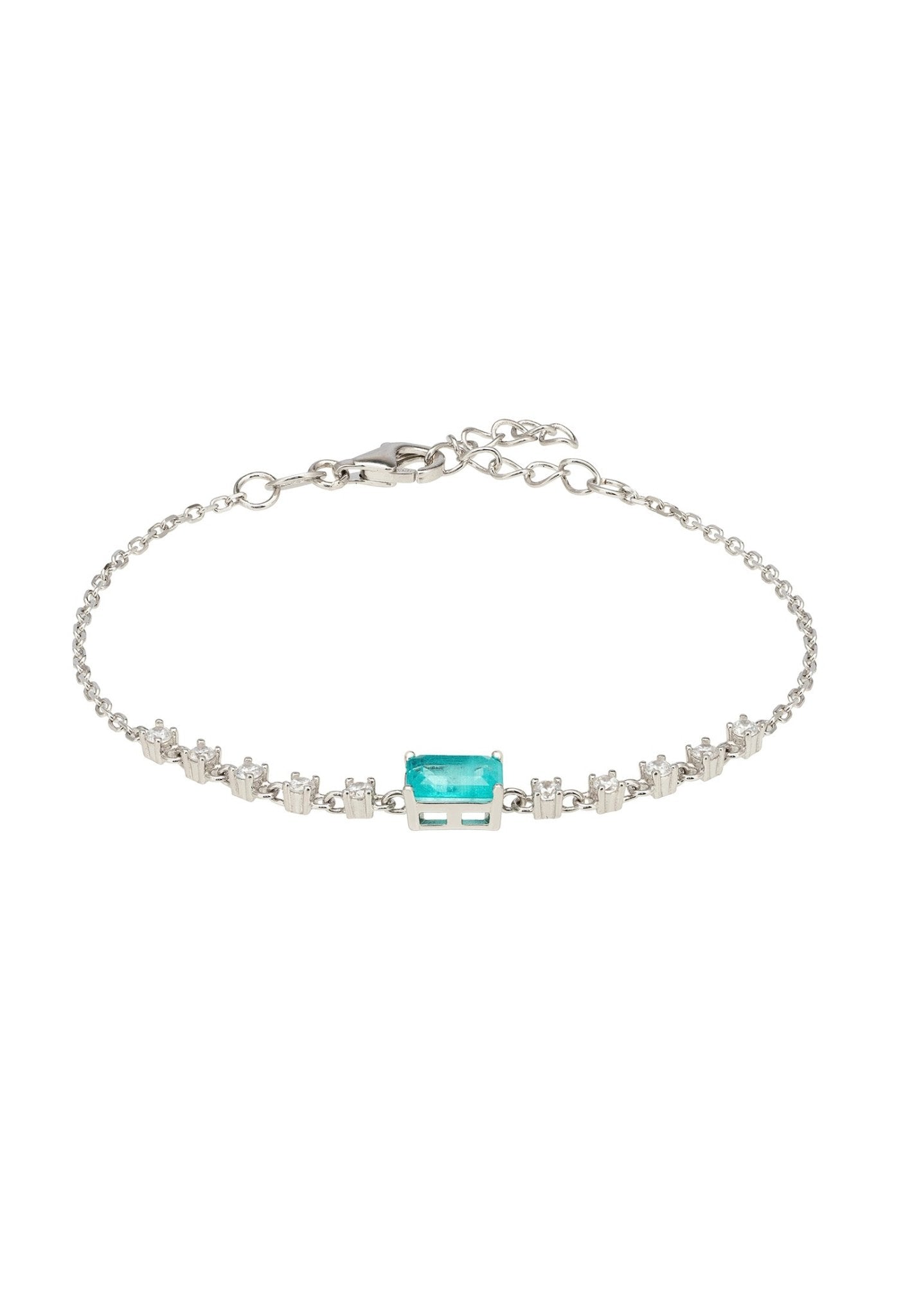 Claudia Gemstone Bracelet Silver Paraiba Tourmaline