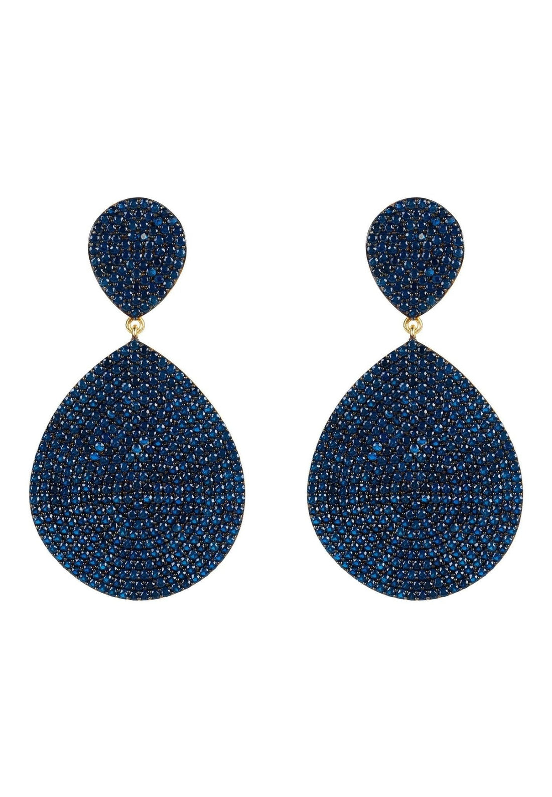 Monte Carlo Earrings Gold Sapphire Zircon