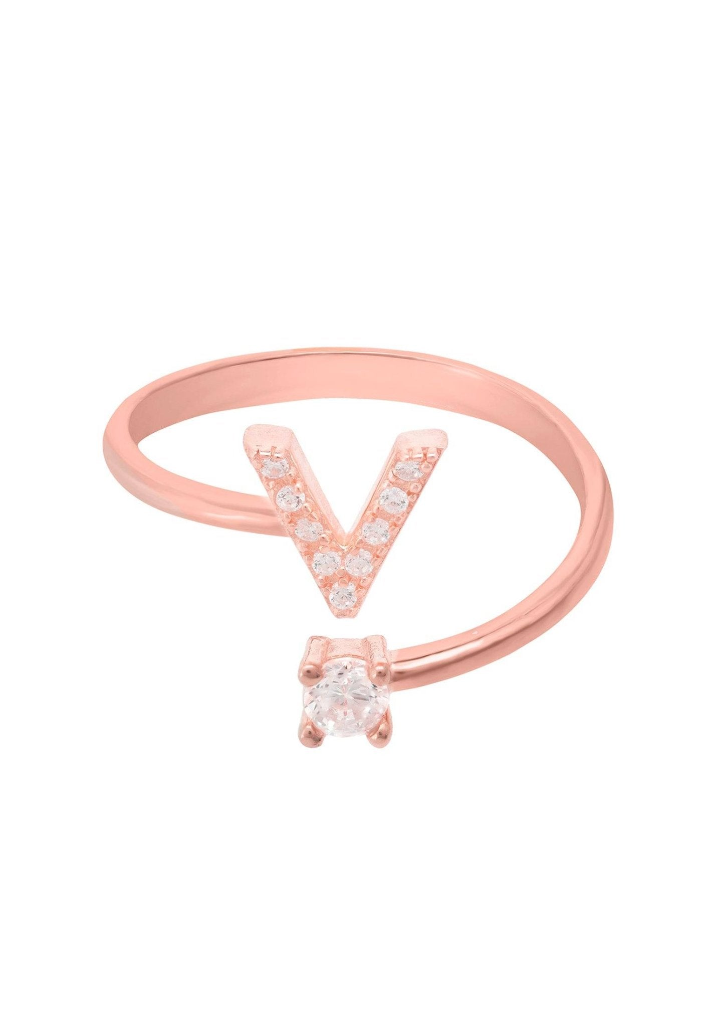 Initial Ring Rosegold V