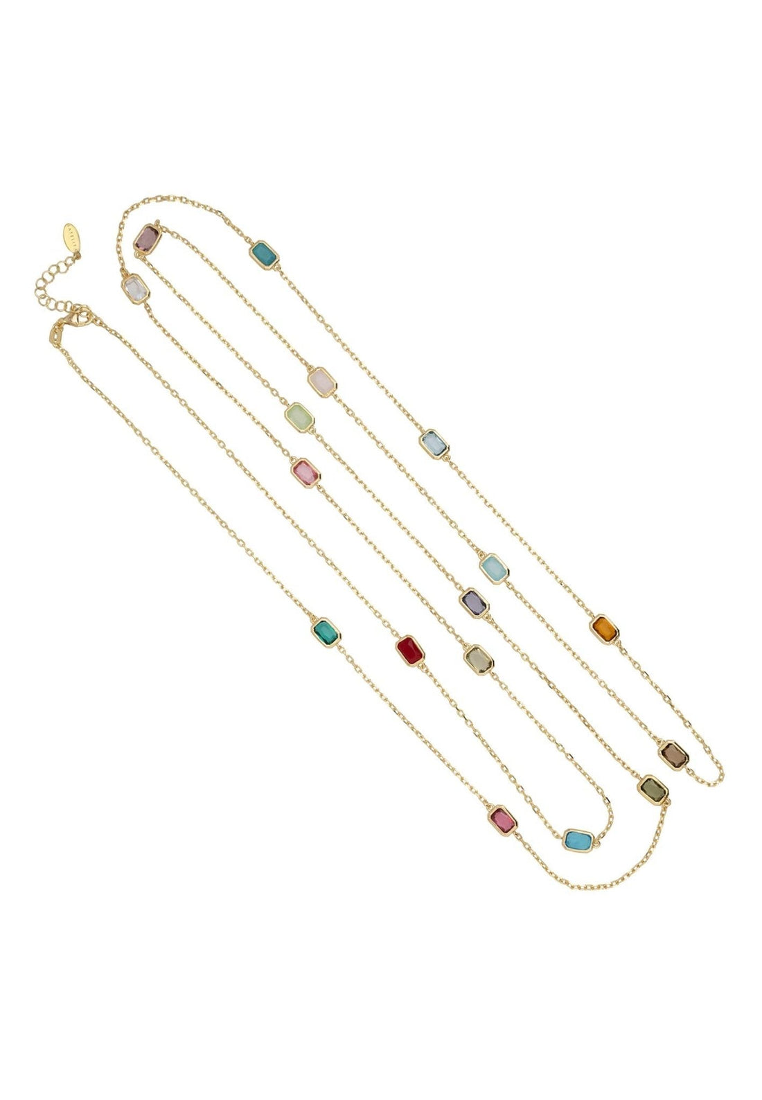 Venice Rainbow 120Cm Necklace Gold