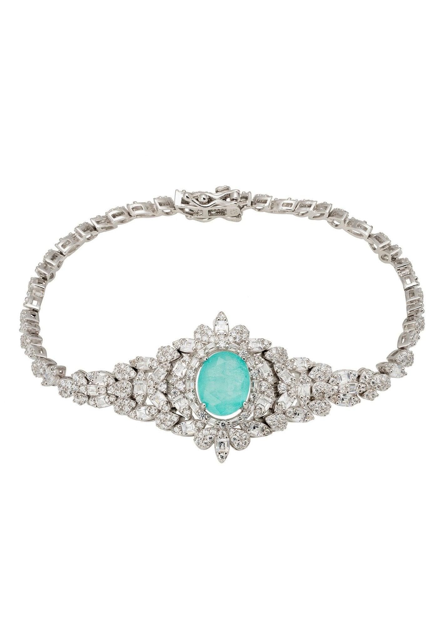 Arabesque Splendor Bracelet Paraiba Tourmaline Silver