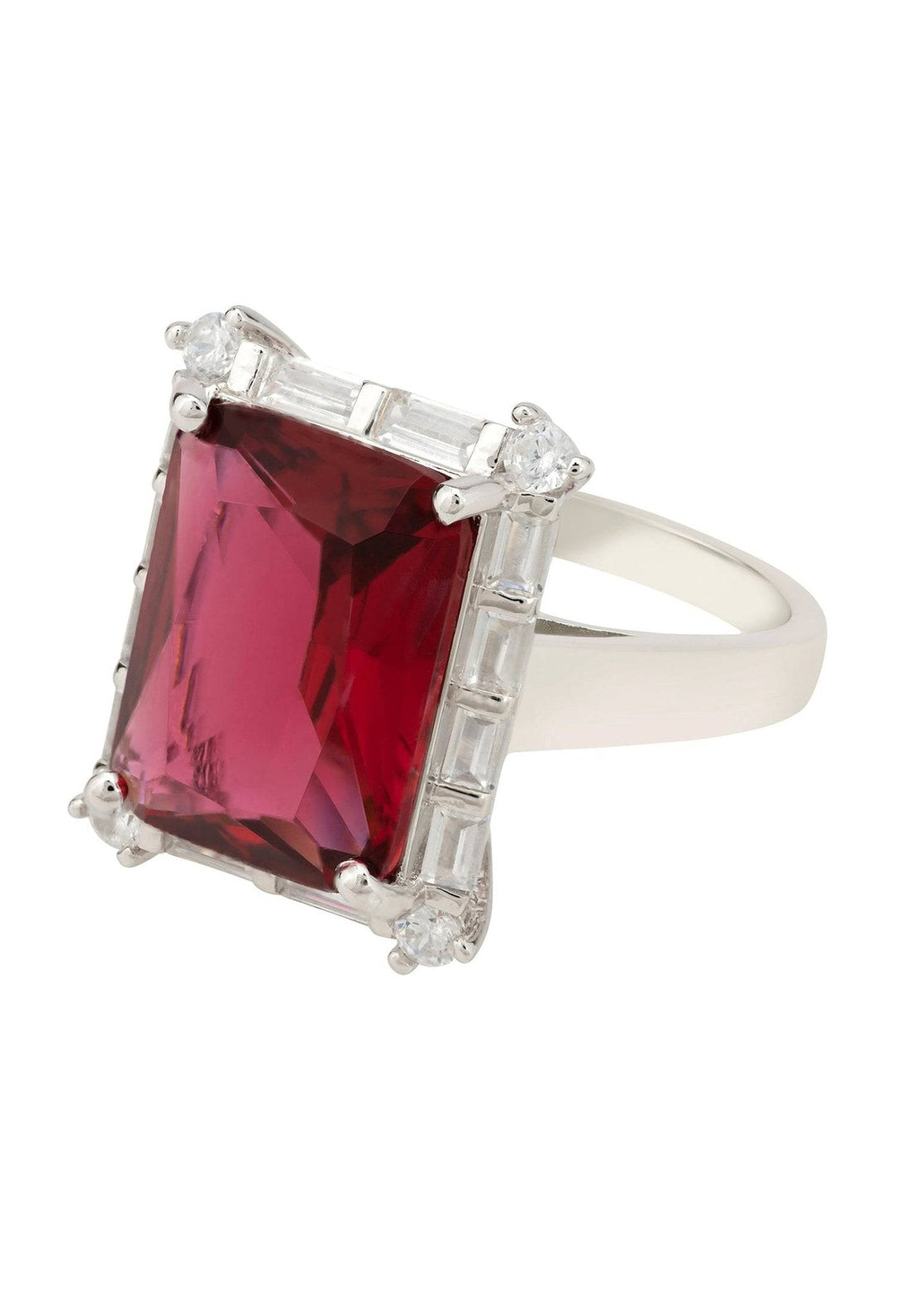 Tudor Silver Ring Ruby