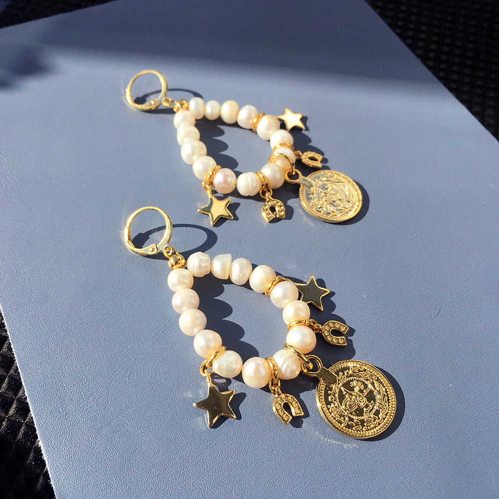 Lucky Charm Pearl Earrings