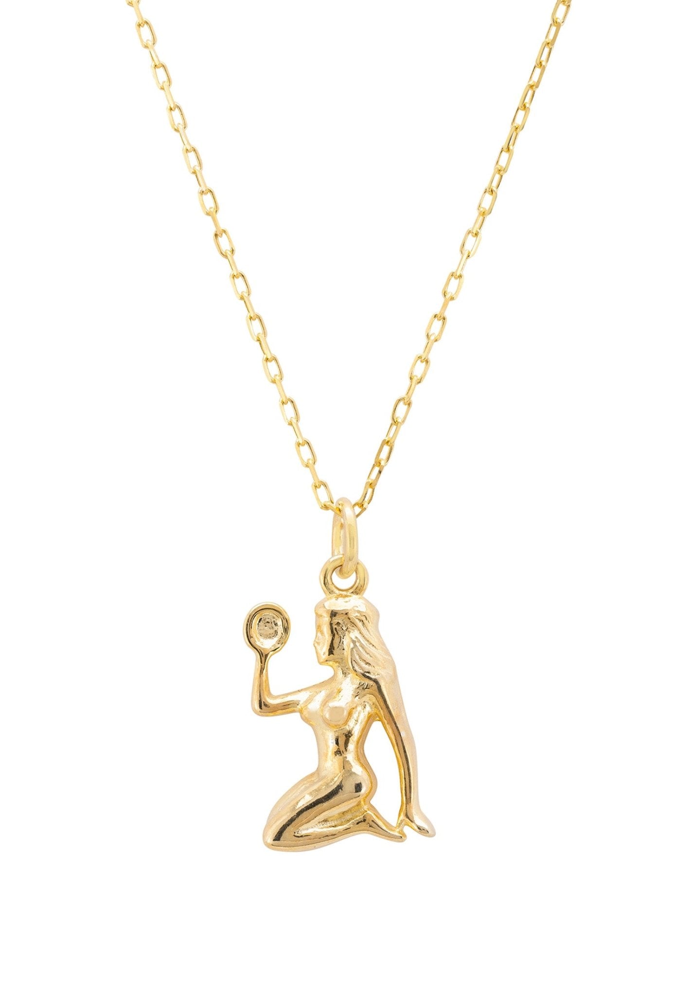 Zodiac Star Sign Necklace Gold Virgo