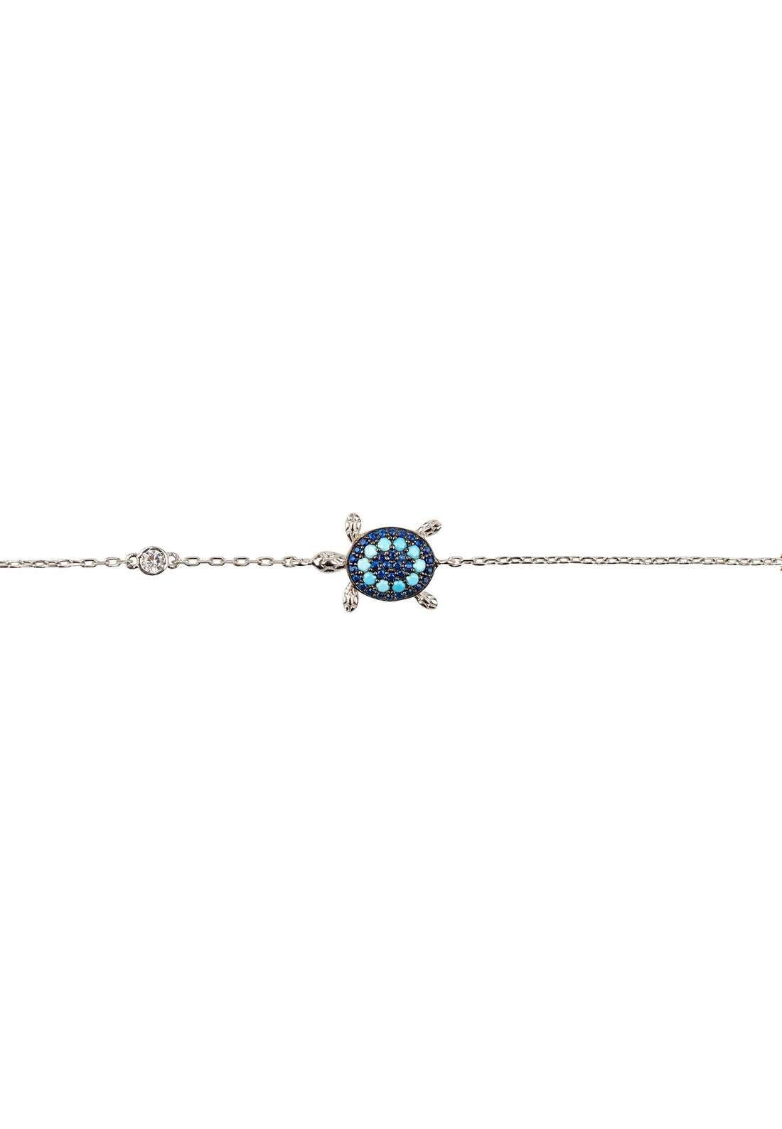 Turtle Turquoise Blue Bracelet Silver