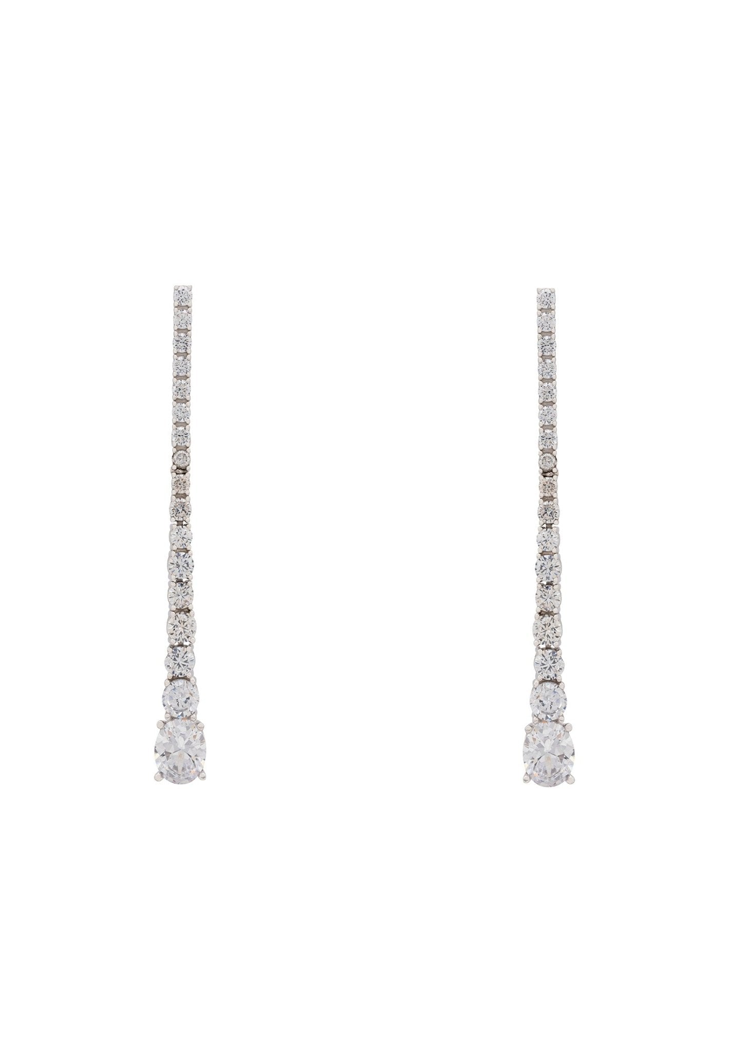 Hollywood Drop Earrings Silver