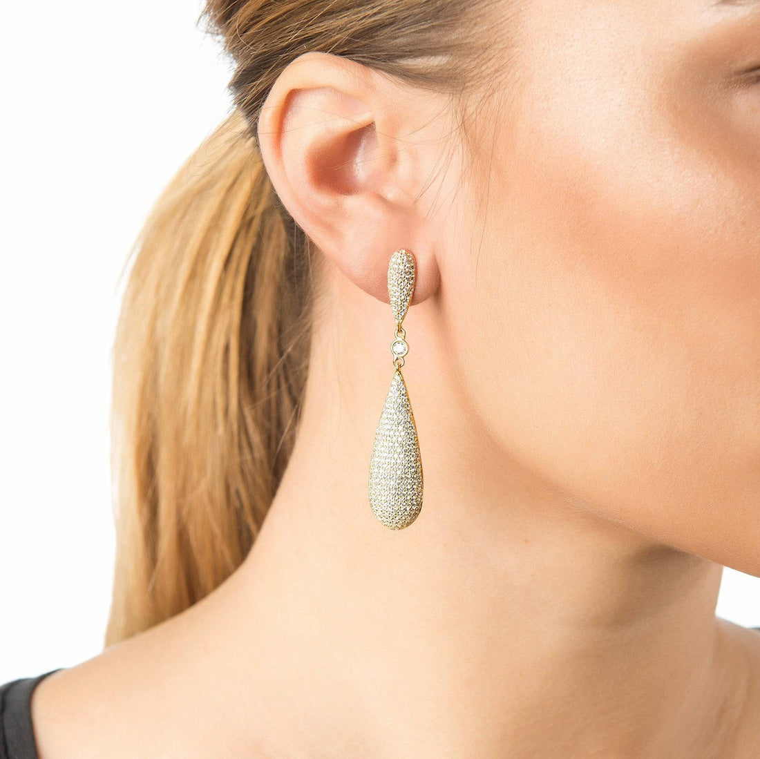 Latelita Long Drop Earrings Rosegold