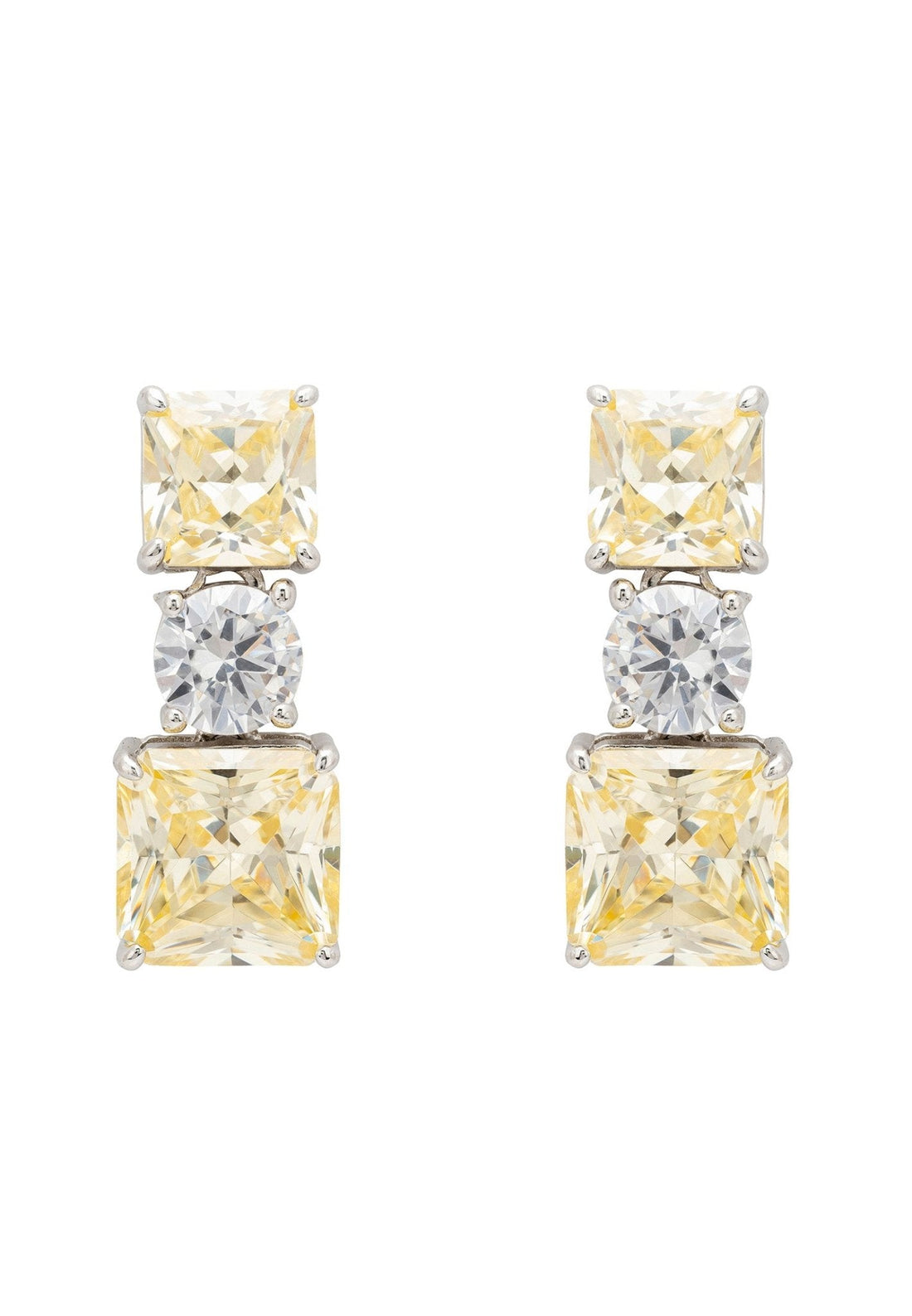 Penelope Drop Earrings Lemon Topaz Silver