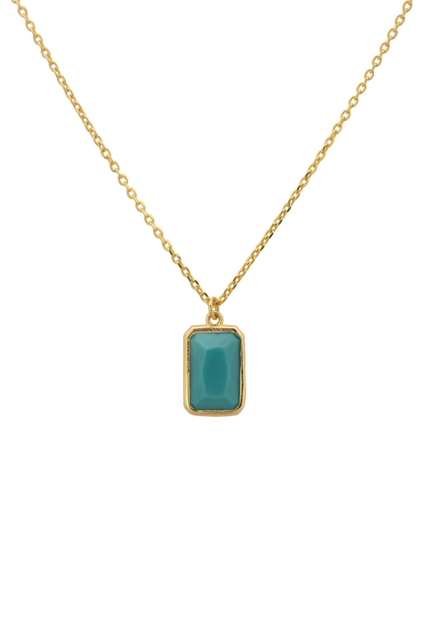 Portofino Necklace Gold Turquoise