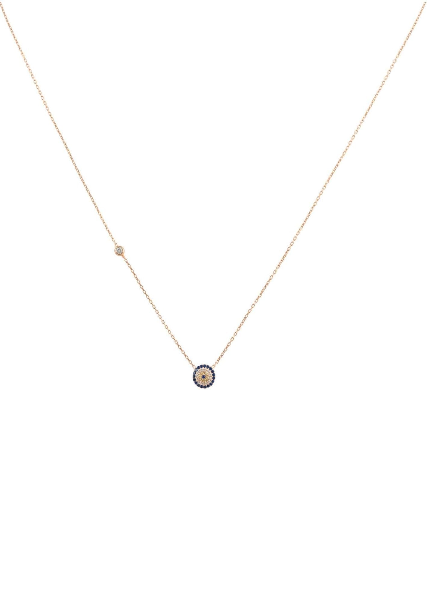 Evil Eye Necklace Rosegold