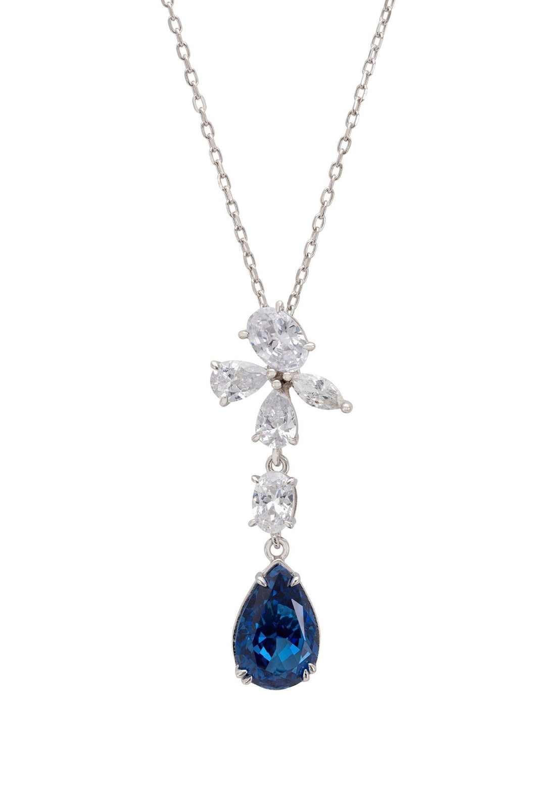 Isabella Pendant Necklace Silver Tanzanite