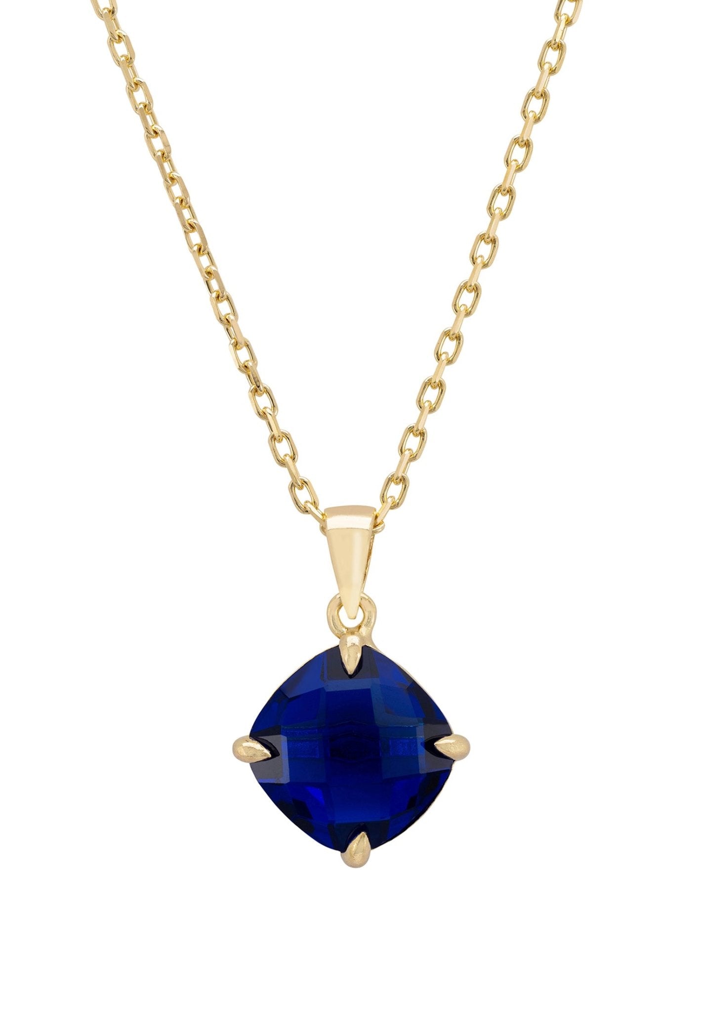 Empress Gemstone Necklace Gold Sapphire