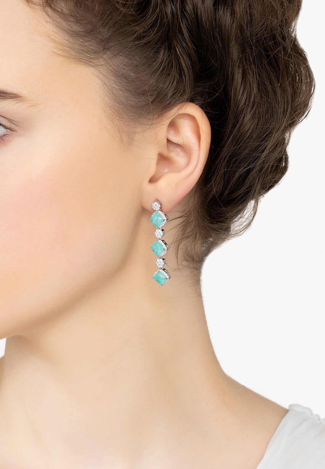 Elena Drop Earrings Paraiba Tourmaline Silver