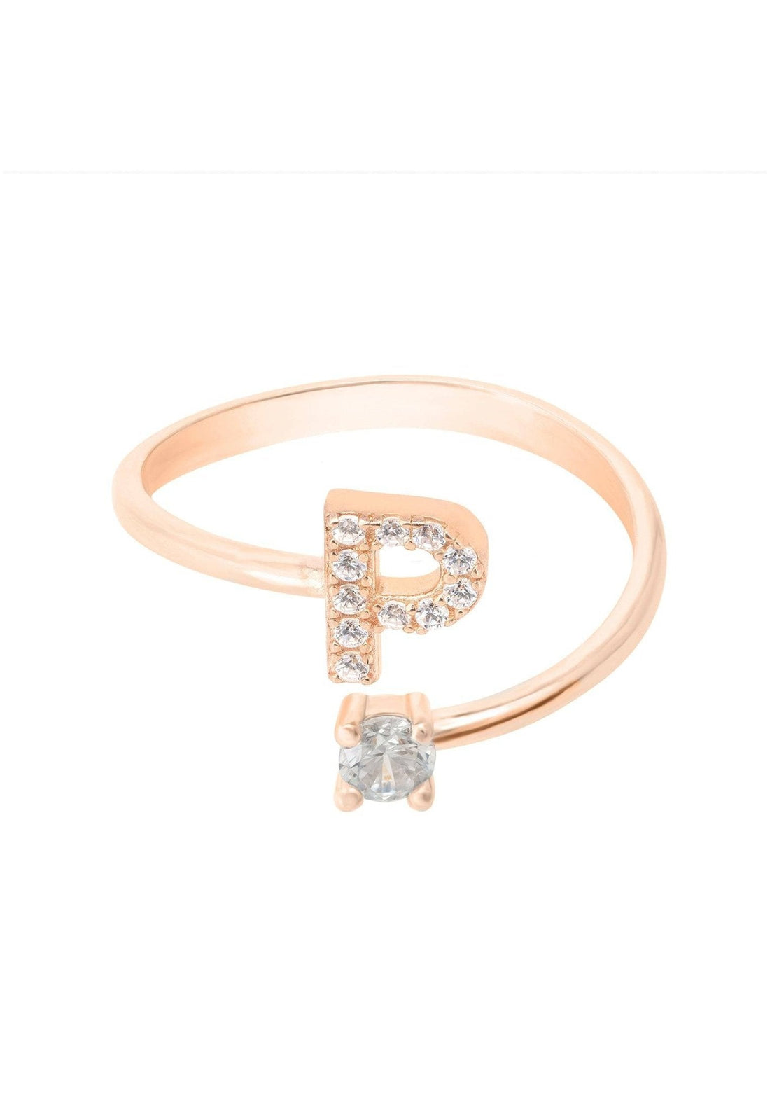 Initial Ring Rosegold P