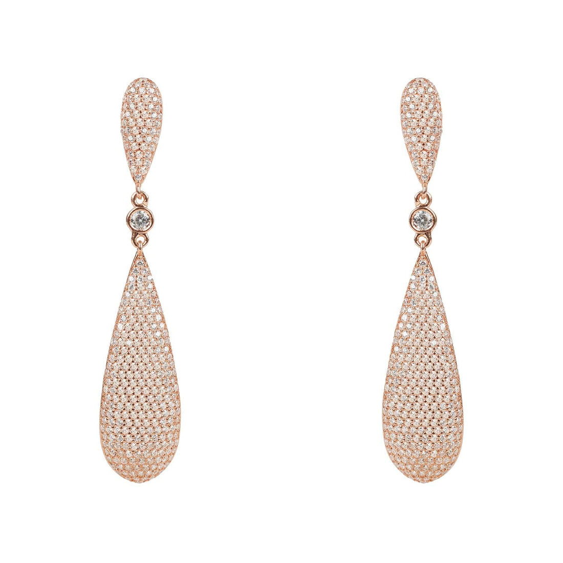 Latelita Long Drop Earrings Rosegold