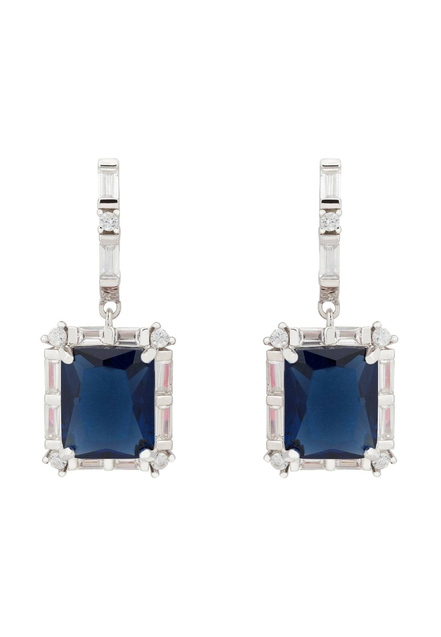 Tudor Silver Earring Sapphire