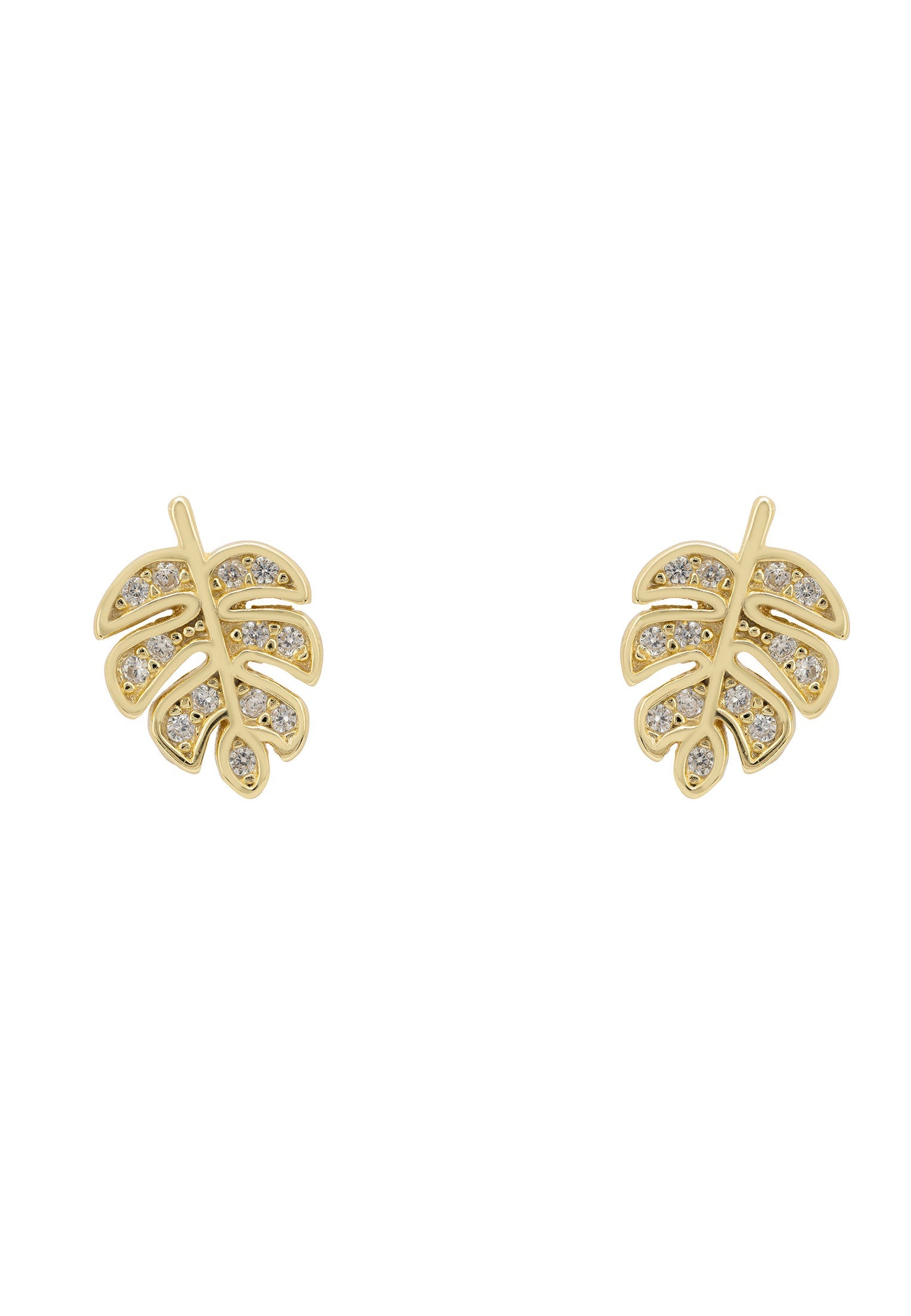 Palm Leaf Stud Earrings