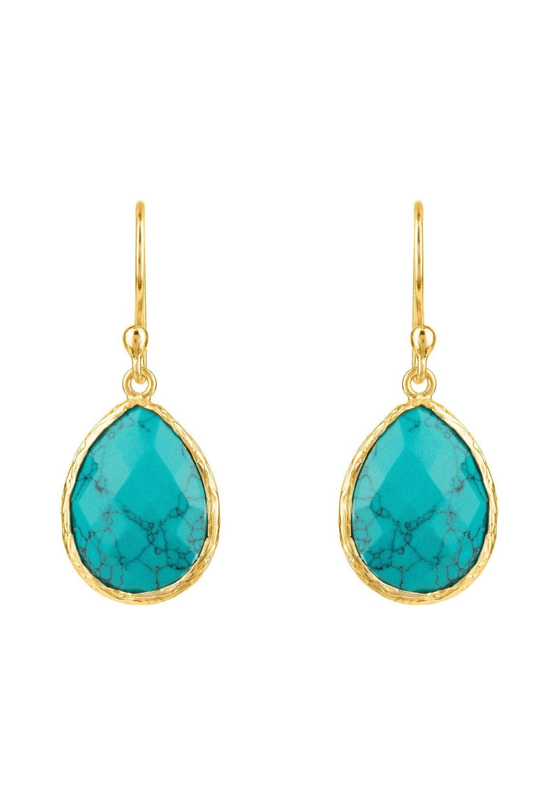 Petite Drop Earrings Arizona Turquoise Gold