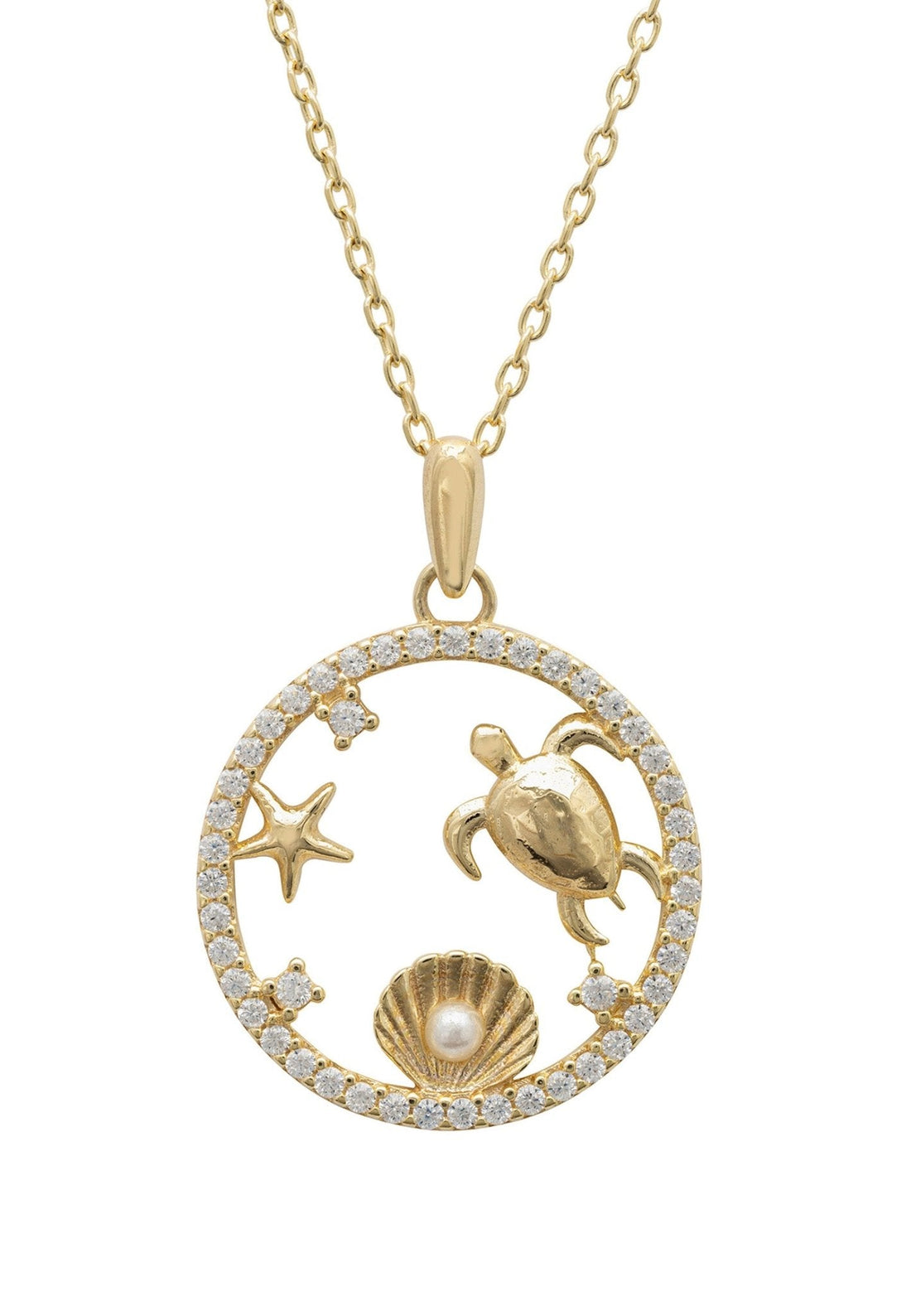 Oceania Pendant Necklace Gold