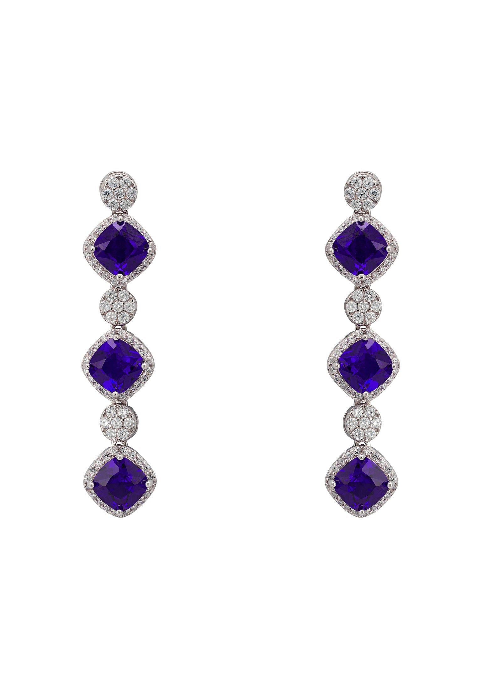 Elena Drop Earrings Tanzanite Silver