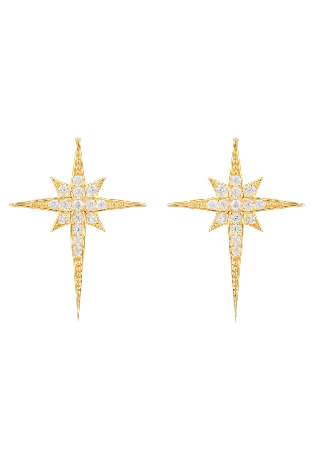 North Star Small Stud Earrings Gold