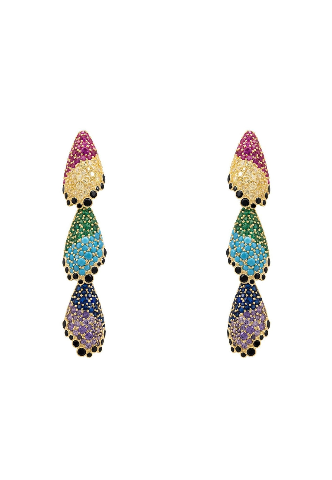 Arabelle Rainbow Earrings Gold