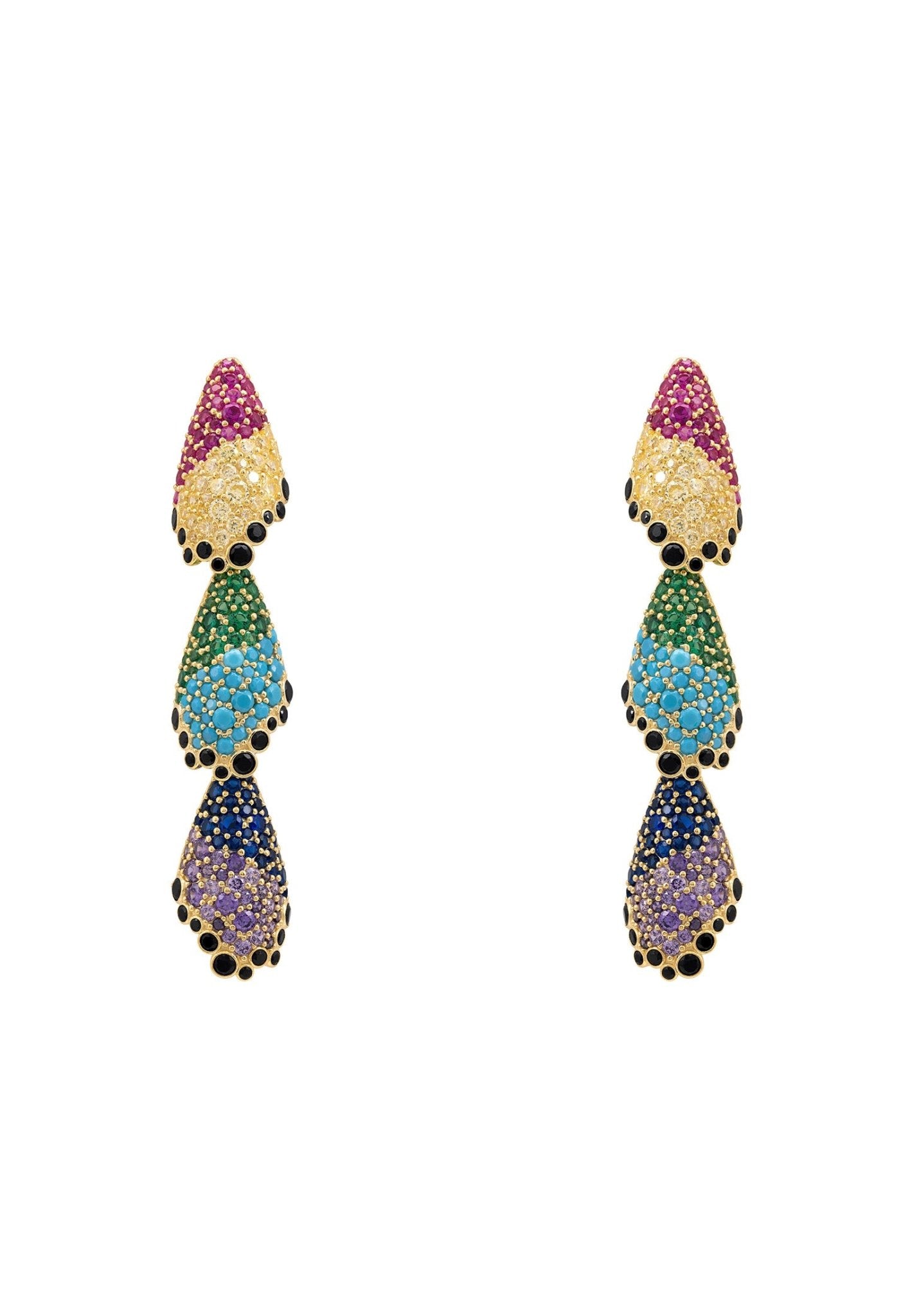 Arabelle Rainbow Earrings Gold