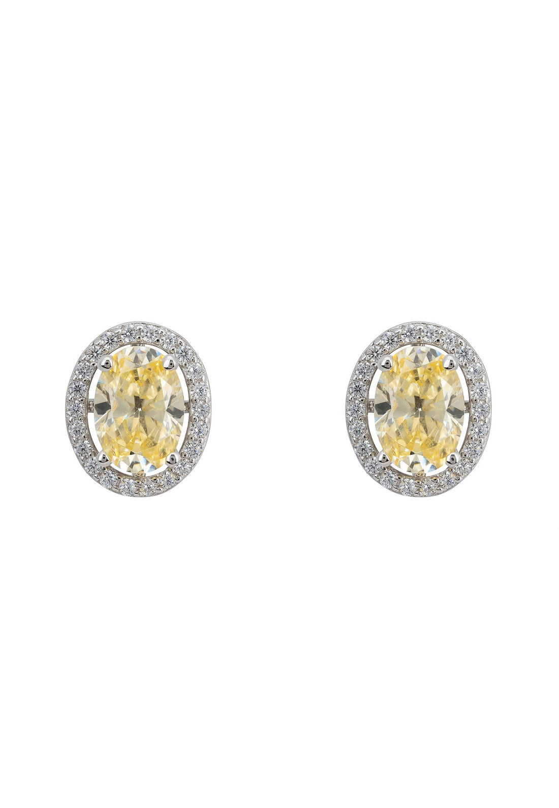 Petite Fleur Convertible Yellow Topaz Stud Earrings Silver