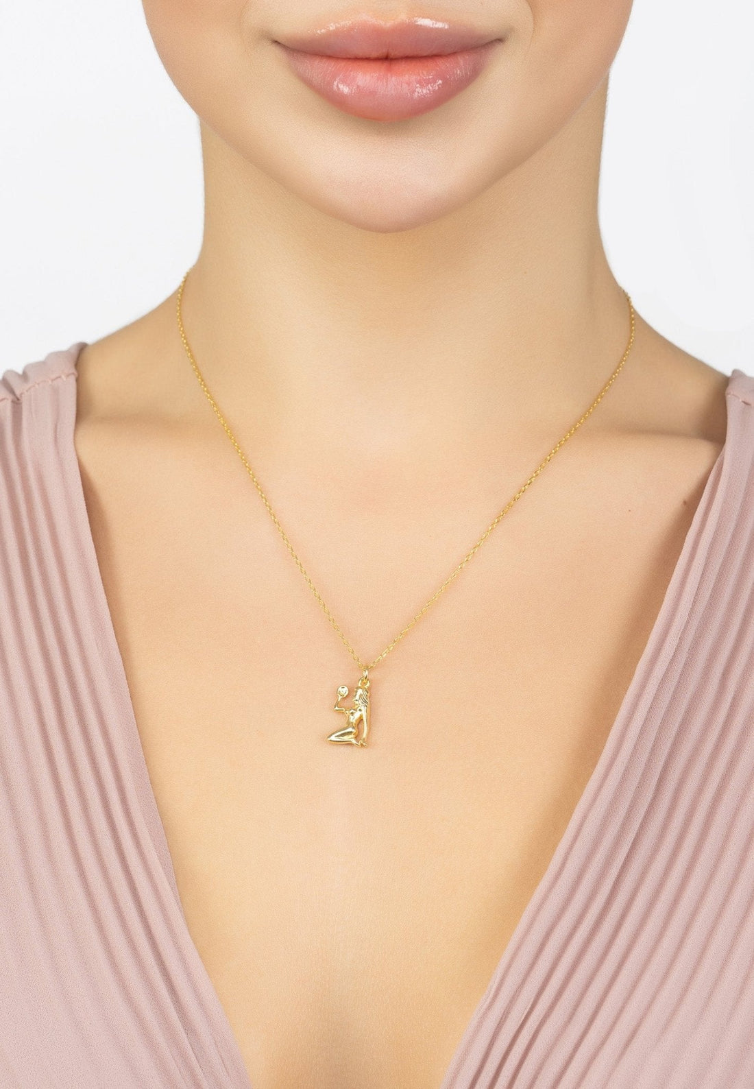 Zodiac Star Sign Necklace Gold Virgo