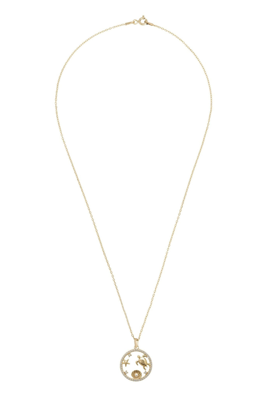 Oceania Pendant Necklace Gold