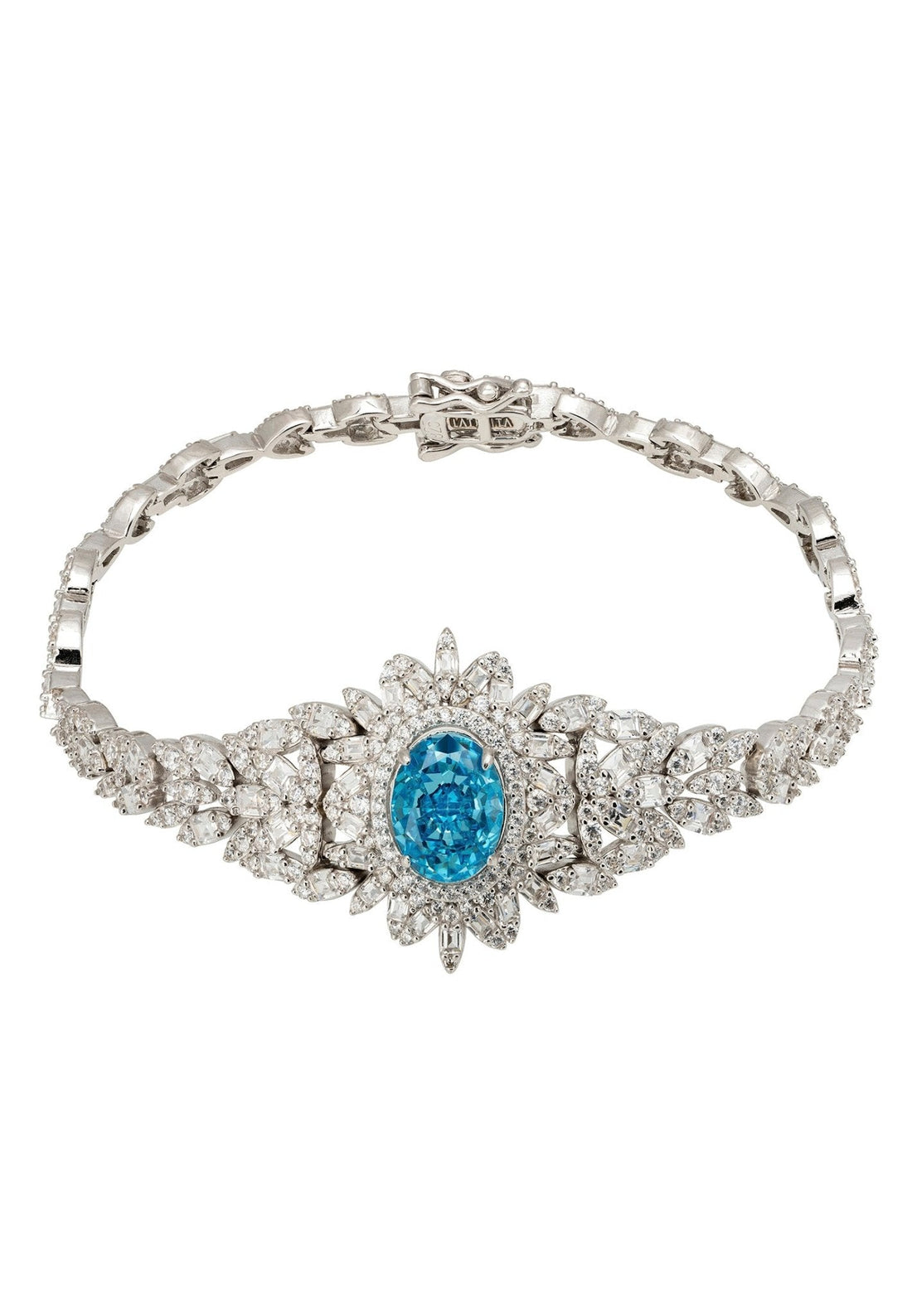 Arabesque Splendor Bracelet Blue Topaz Silver