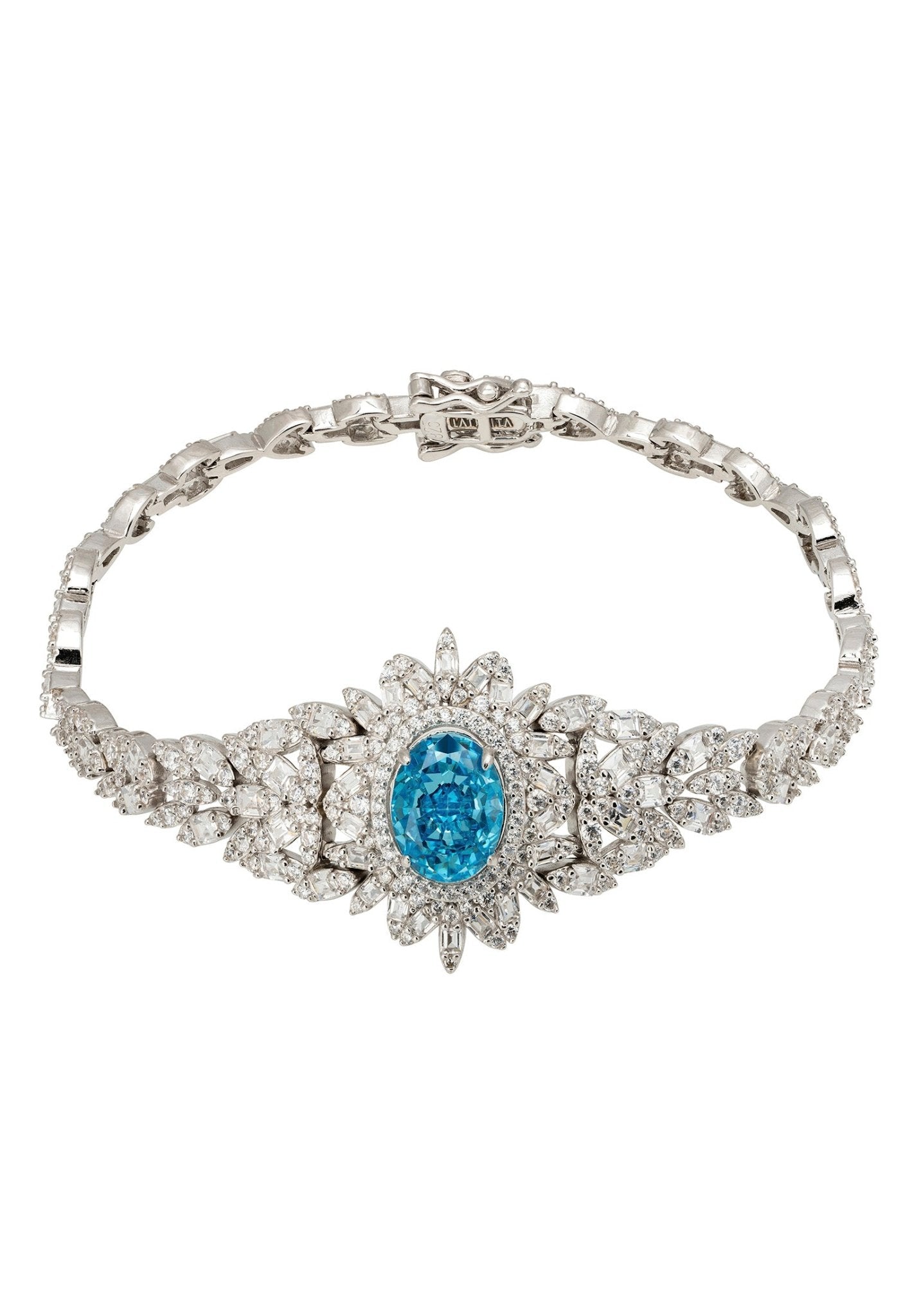 Arabesque Splendor Bracelet Blue Topaz Silver