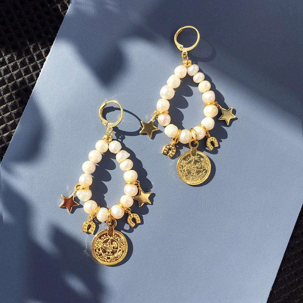 Lucky Charm Pearl Earrings