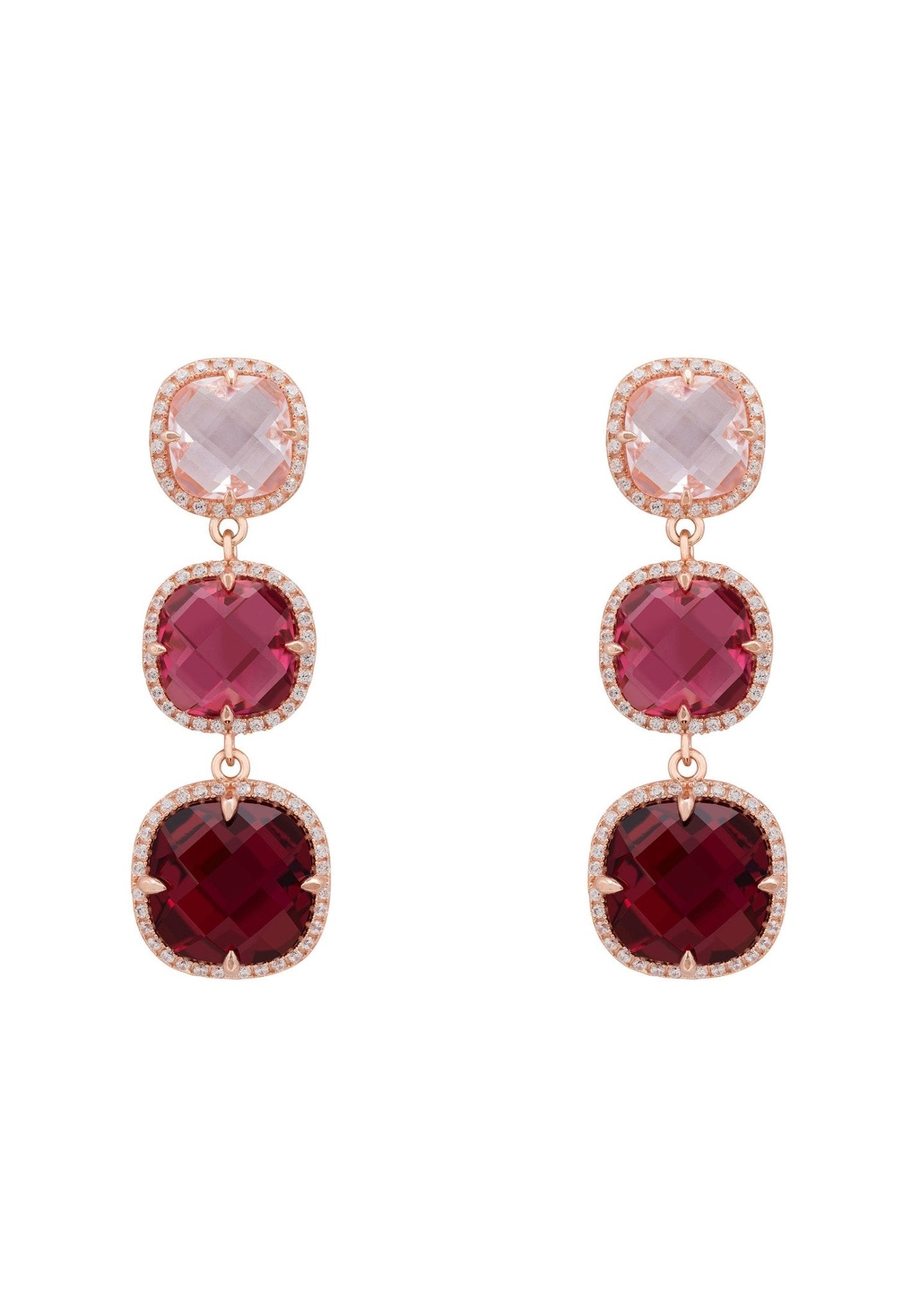 Knightsbridge Earrings Rosegold Pinks