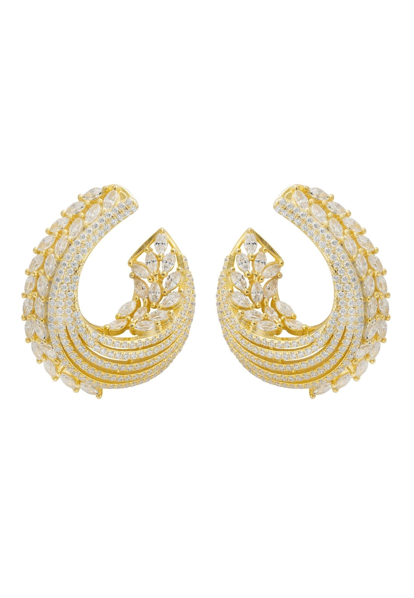 Artemis Sweeping Hoop Earrings Gold